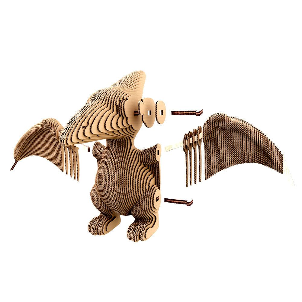 Cartonic 3D Cardboard Sculpture Trio - Dinosaurs