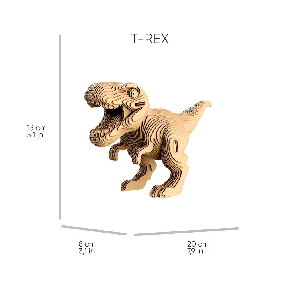 Cartonic 3D Cardboard Sculpture Trio - Dinosaurs