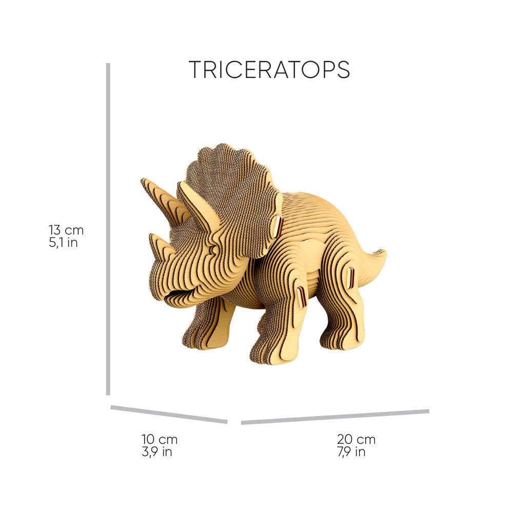 Cartonic 3D Cardboard Sculpture Trio - Dinosaurs