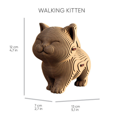 Cartonic 3D Cardboard Sculpture Trio - Kittens