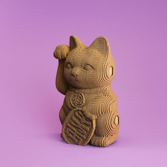 Cartonic 3D Cardboard Sculpture - Lucky Cat