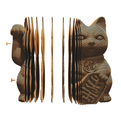 Cartonic 3D Cardboard Sculpture - Lucky Cat