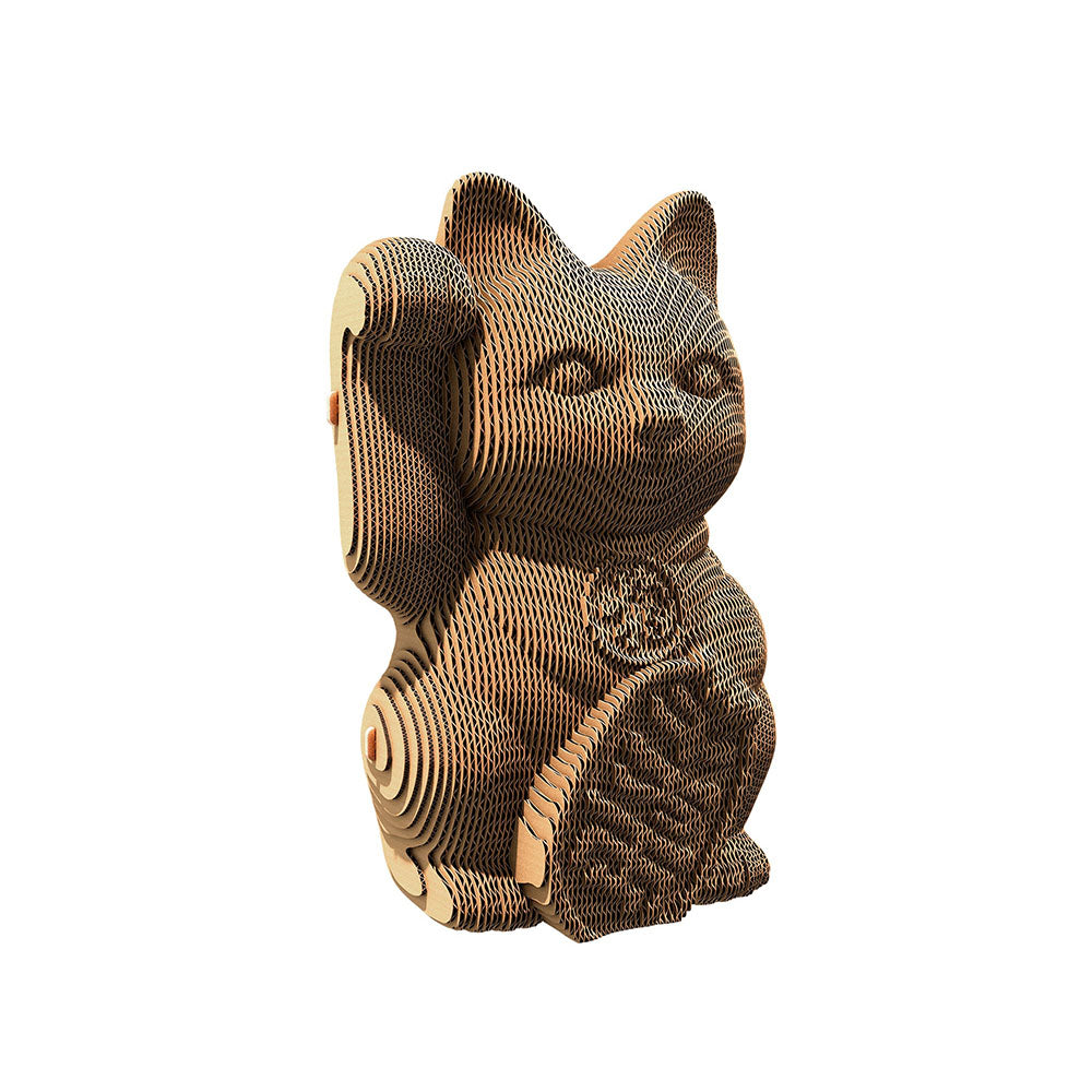 Cartonic 3D Cardboard Sculpture - Lucky Cat