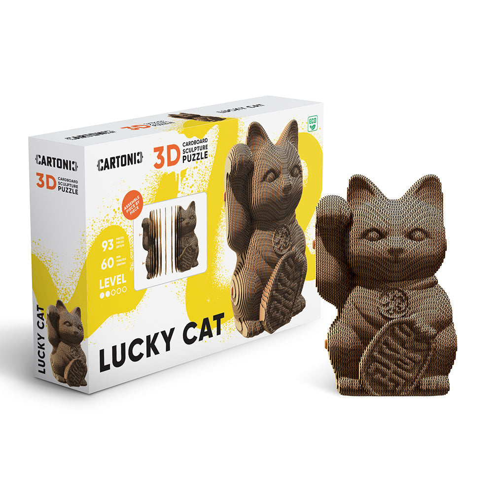Cartonic 3D Cardboard Sculpture - Lucky Cat