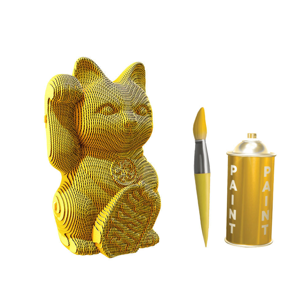 Cartonic 3D Cardboard Sculpture - Lucky Cat
