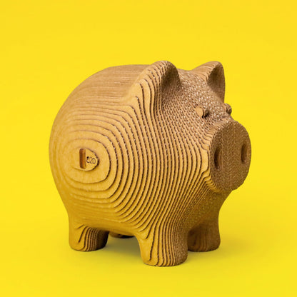 Cartonic 3D Cardboard Sculpture - Piggy Bank