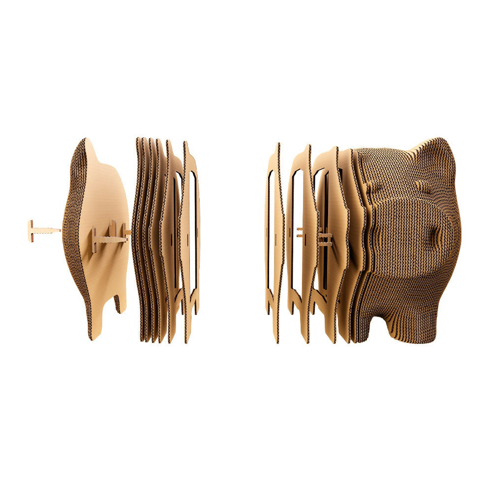 Cartonic 3D Cardboard Sculpture - Piggy Bank