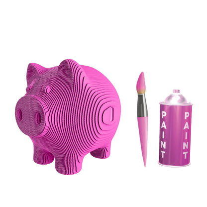 Cartonic 3D Cardboard Sculpture - Piggy Bank