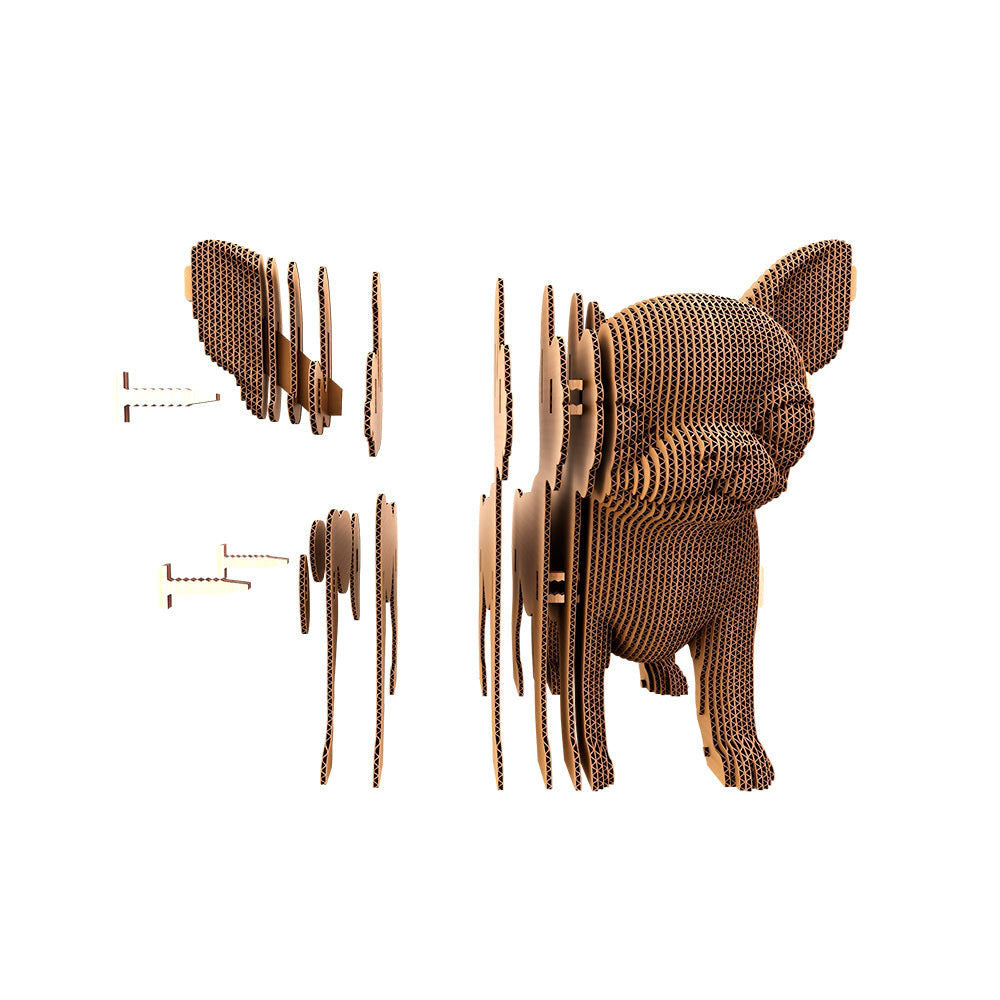 Cartonic 3D Cardboard Sculpture Trio - Puppies