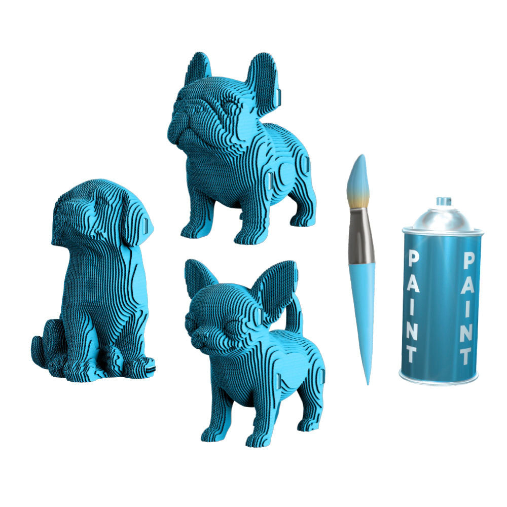 Cartonic 3D Cardboard Sculpture Trio - Puppies