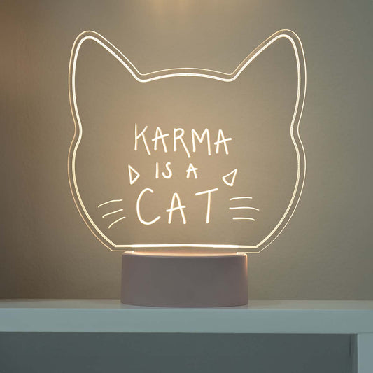 Cat Write-On Acrylic Light
