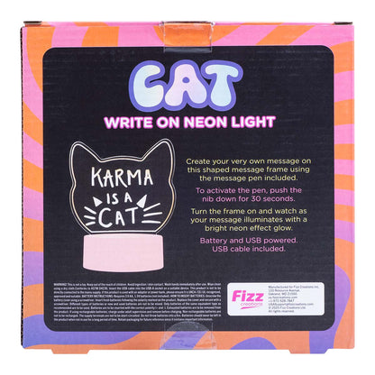 Cat Write-On Acrylic Light
