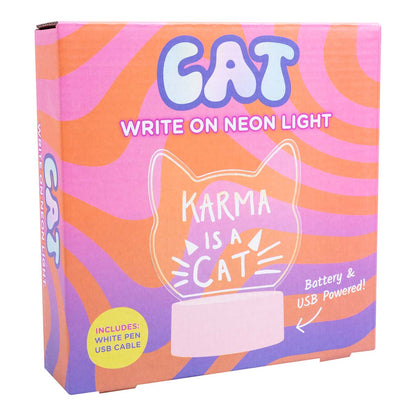 Cat Write-On Acrylic Light