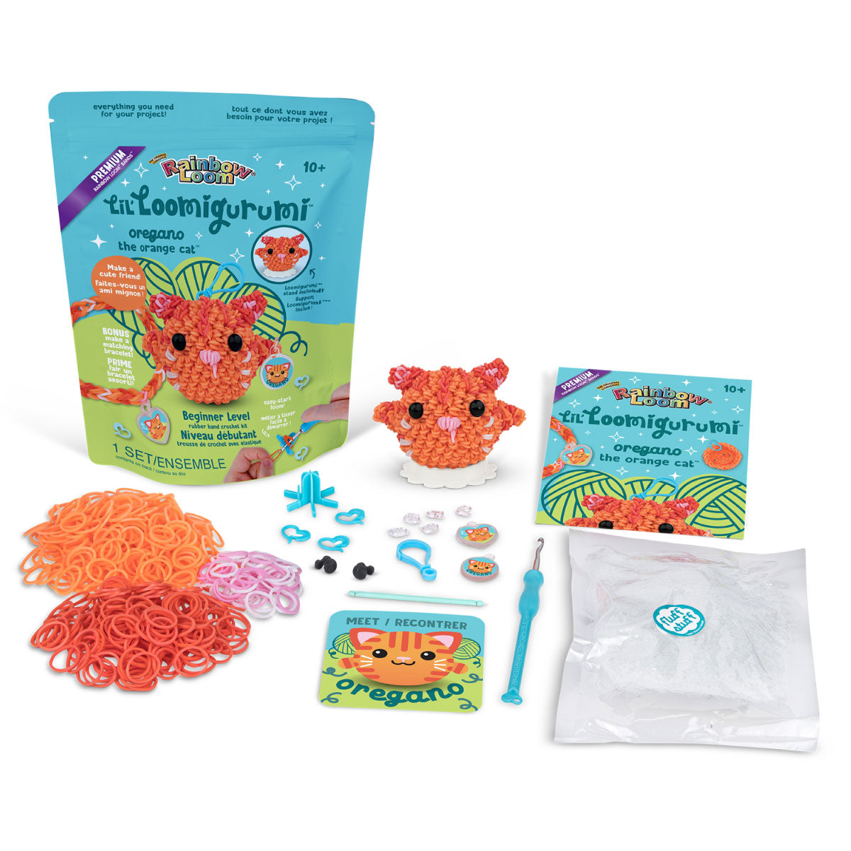 Rainbow Loom Lil’ Loomigurumi Oregano the Orange Cat Contents