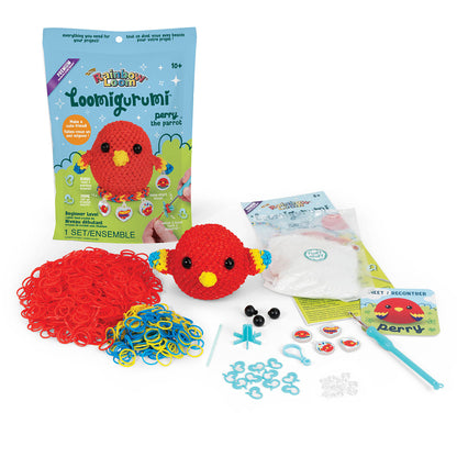 Perry the Parrot Rainbow Loom Loomigurumi Rubber Band Crochet Kit