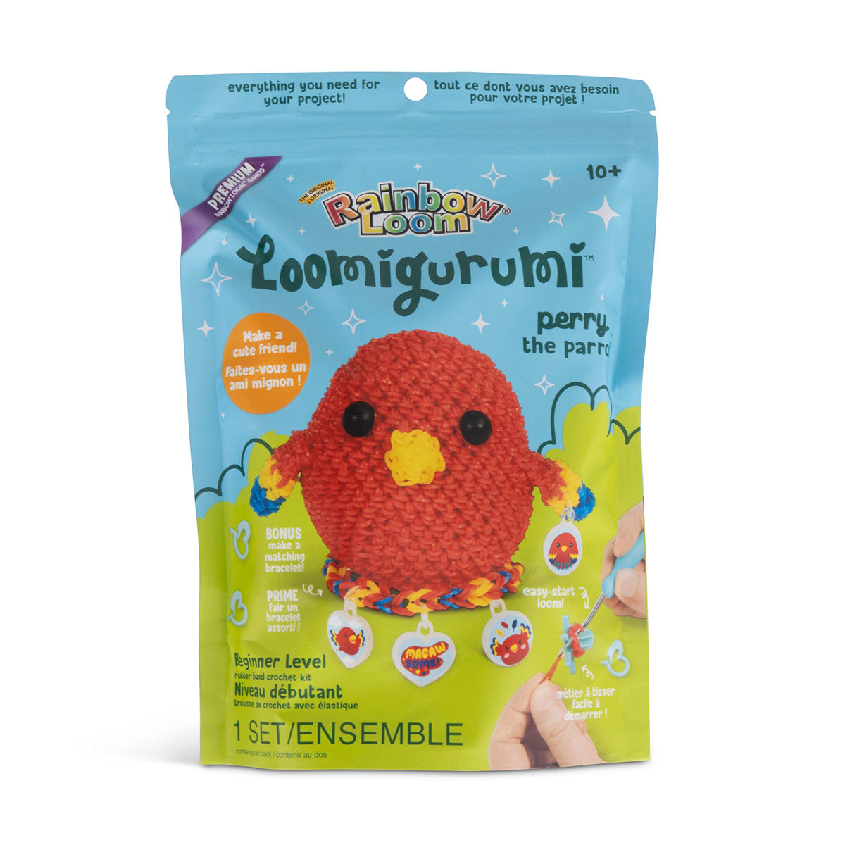 Perry the Parrot Rainbow Loom Loomigurumi Rubber Band Crochet Kit
