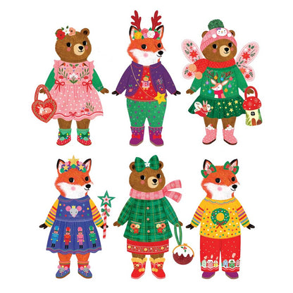 Chronicle Books Mudpuppy Merry Woodland Magnetic Dress-Up Set