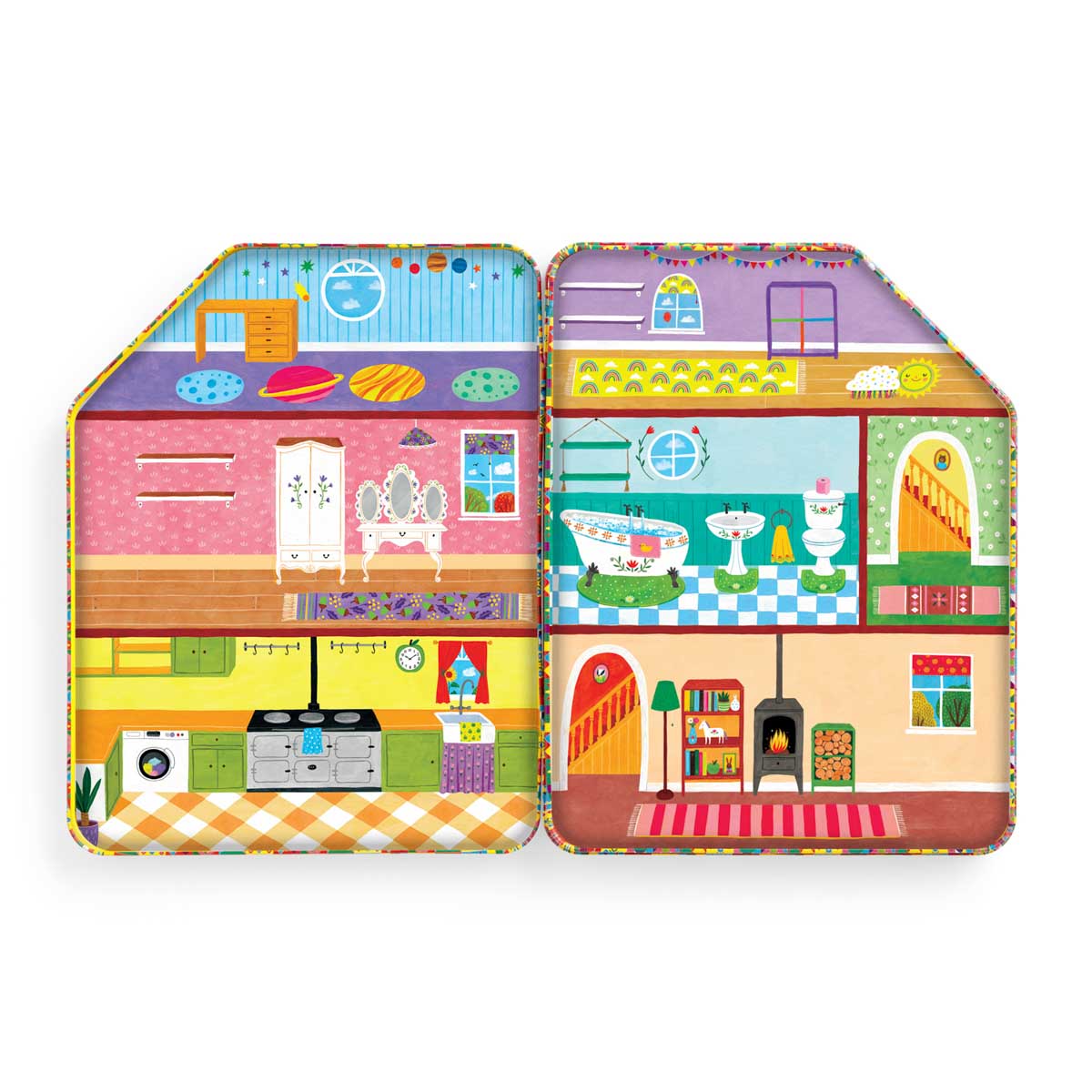 Chronicle Books Mudpuppy Woodland Wonder Magnetic Playhouse Set