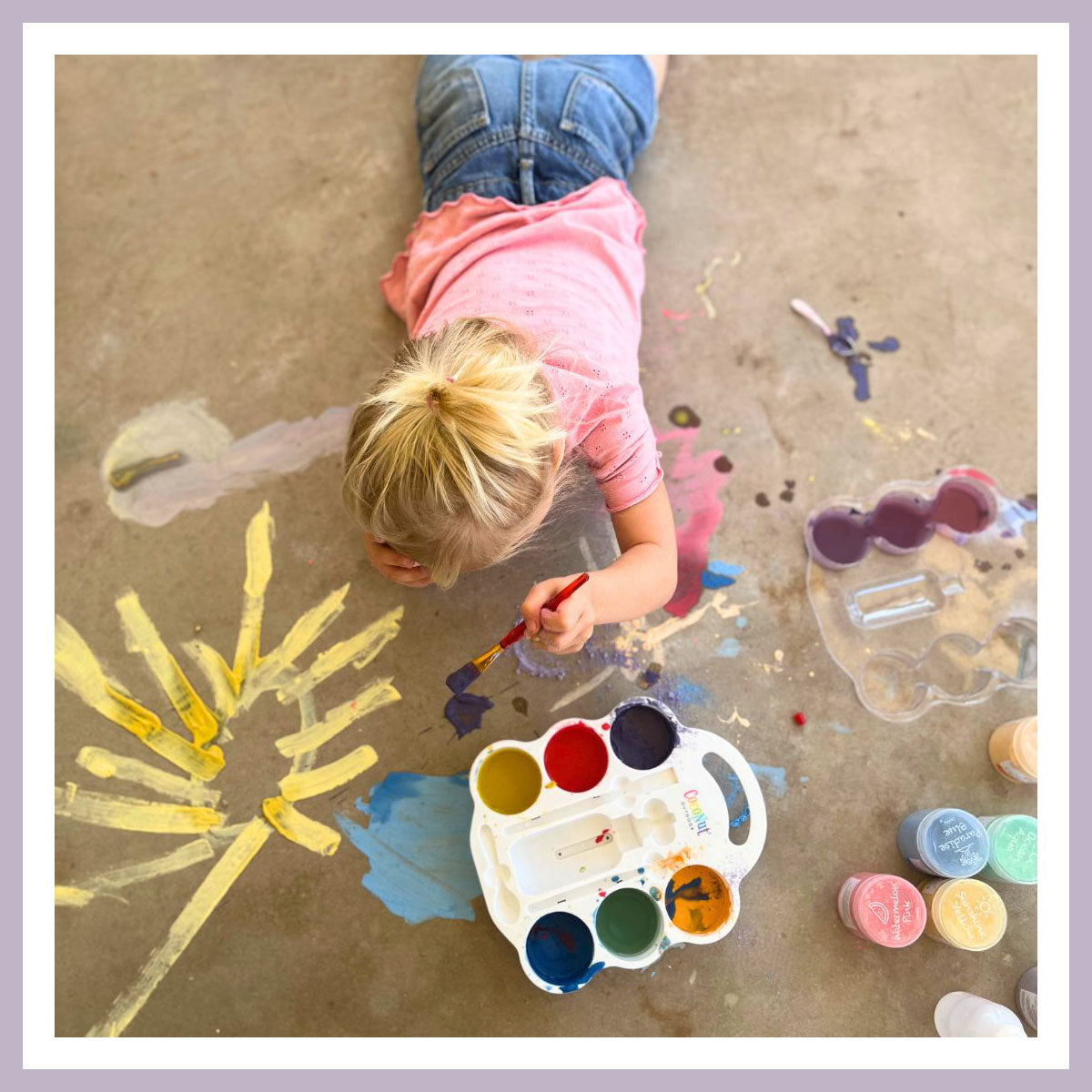 Coconut Outdoor DIY Sidewalk Chalk Deluxe Paint Kit - 6 Color Set