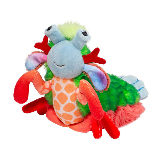 Colorful shrimp plush stuffed animal