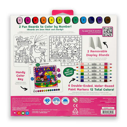 ooly - Colortopia Color By Number Paint Marker Kit - Unicorn Funland