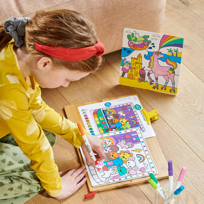 ooly - Colortopia Color By Number Paint Marker Kit - Unicorn Funland