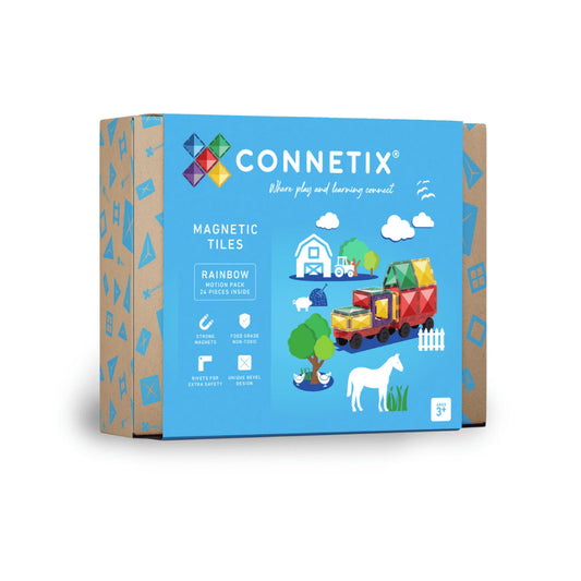 Connetix Rainbow Motion Pack - 24 Piece Set