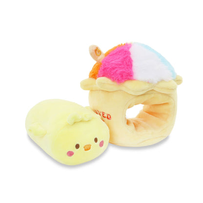 Anirollz Aloha 6” Small Blanket Plush Shaved Ice Chickiroll