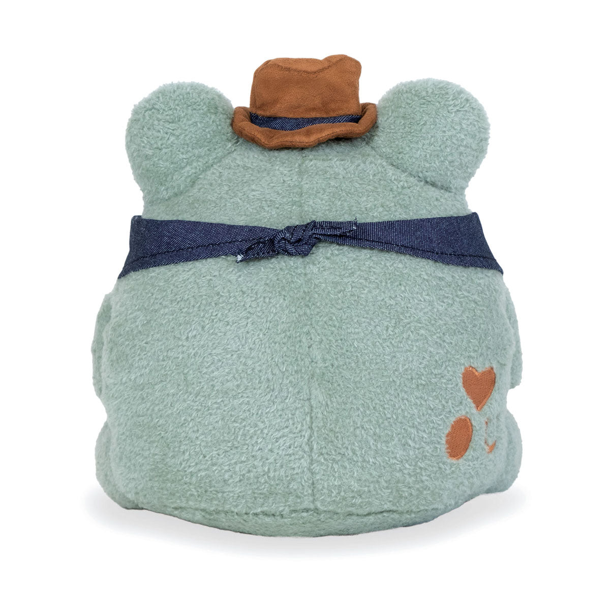 Cowboy Wawa 9" frog plush wearing a cowboy hat and bandana by Cuddle Barn.