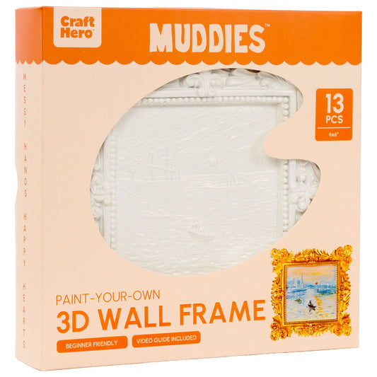 Front of the Craft Hero Muddies Monet Sunrise 3D Wall Frame Painting Kit box