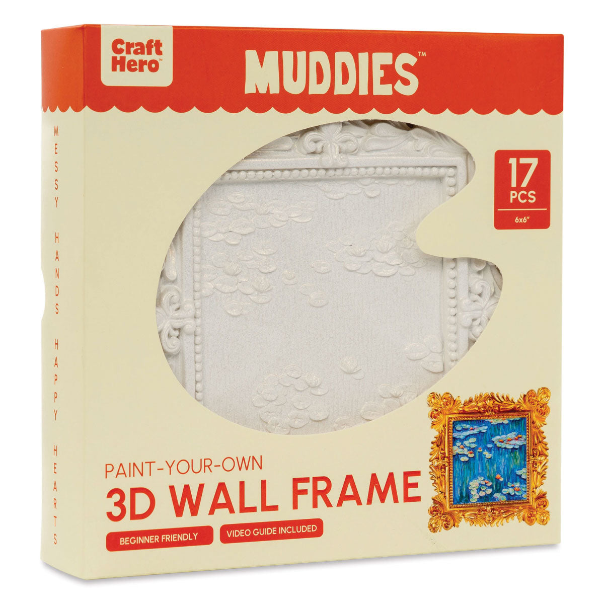 Front of the Craft Hero Muddies Monet Water Lilies 3D Wall Frame Painting Kit box