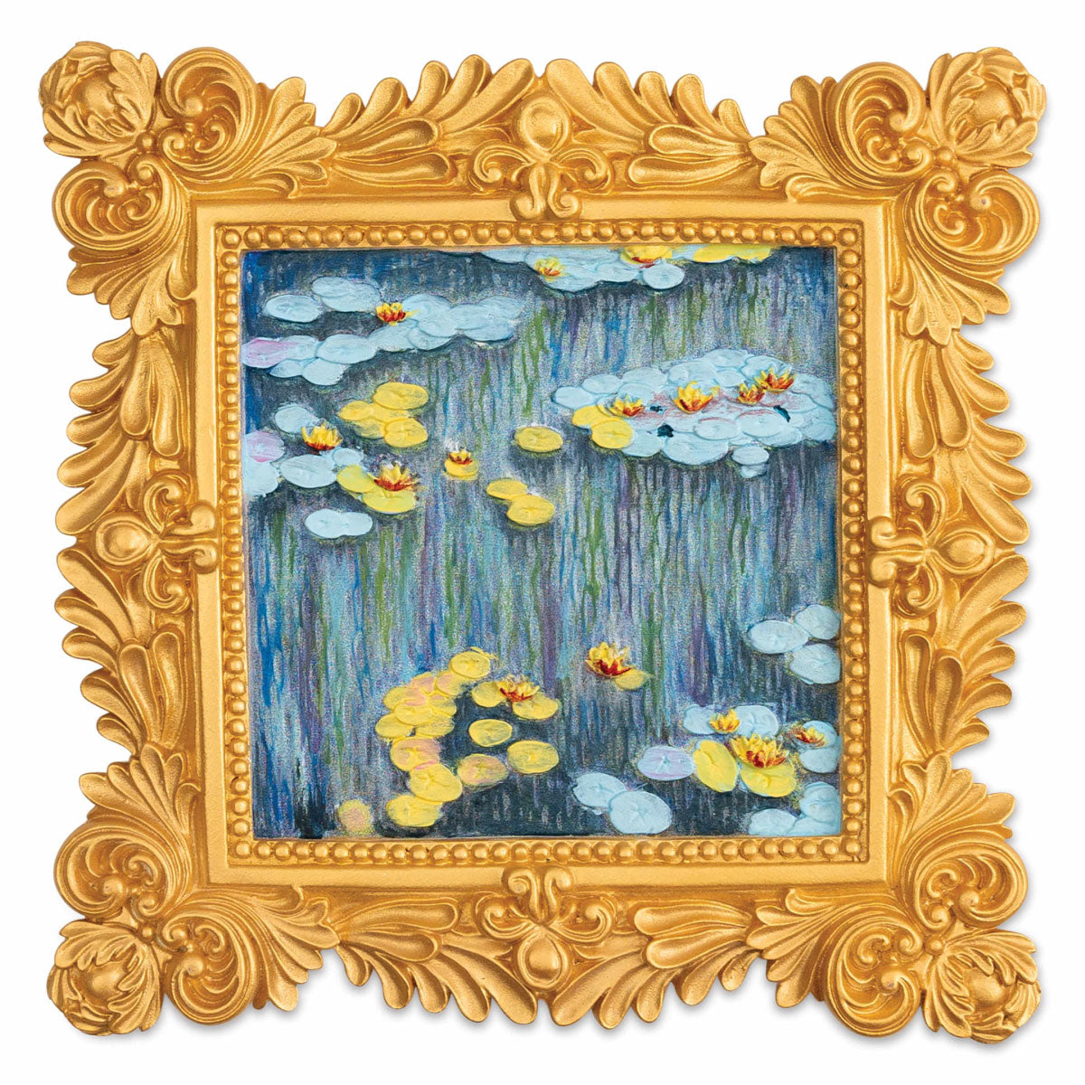 Completed Craft Hero Muddies Monet Water Lilies 3D Wall Frame Painting Kit