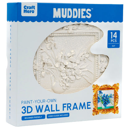 Front of the Craft Hero Muddies Van Gogh Blue Irises 3D Wall Frame Painting Kit box