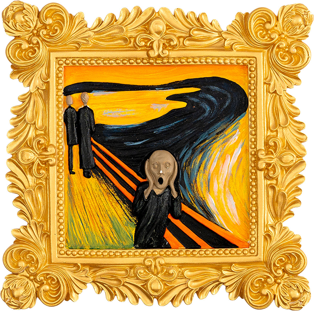 Completed Craft Hero Muddies Van Gogh The Scream 3D Wall Frame Painting Kit