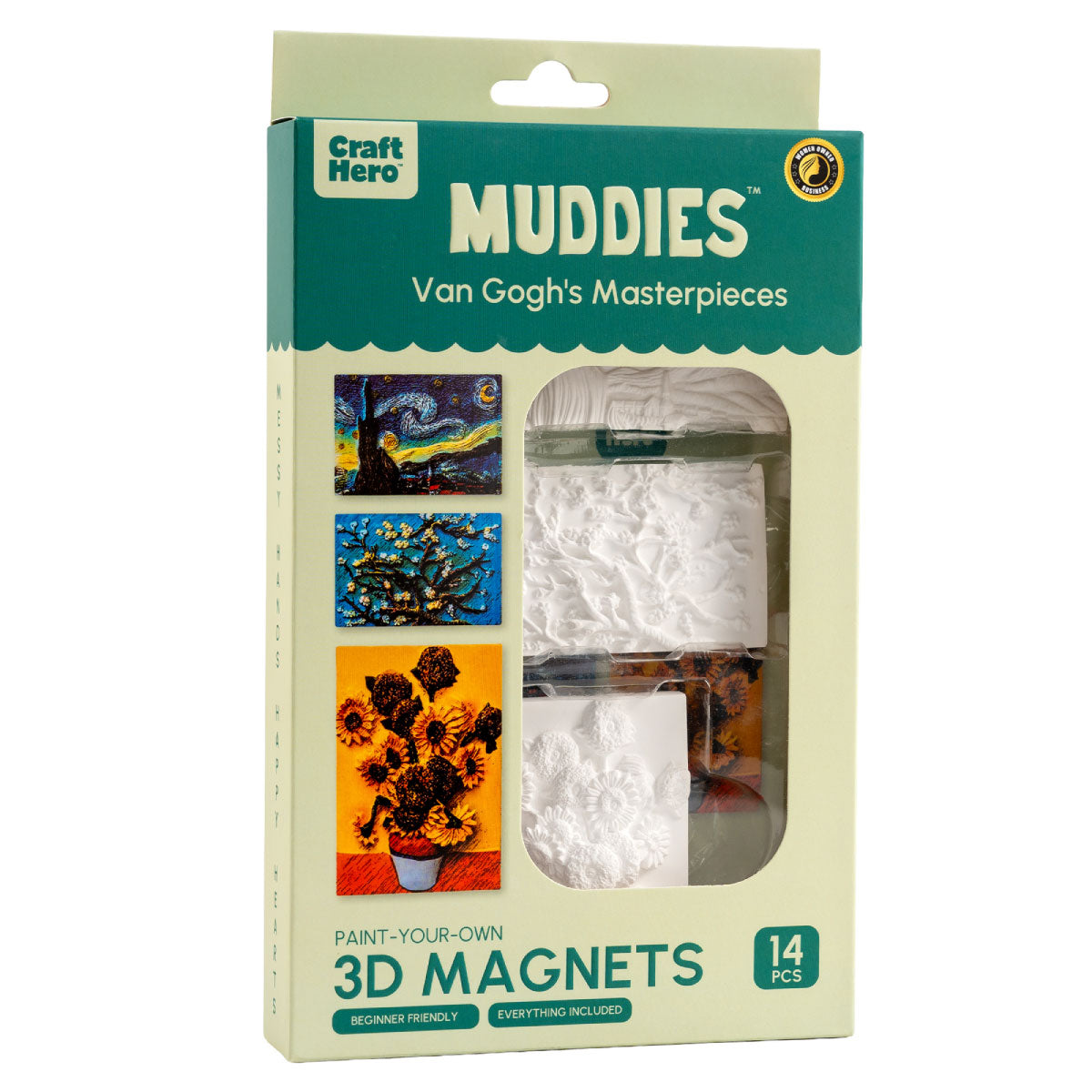 Craft Hero Muddies Van Gogh’s Masterpieces 3D Magnets Painting Kit front of box