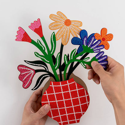 Person holding the completed Craft Hero PixelPop Fresh Cuts 3D Diamond Painting Kit 