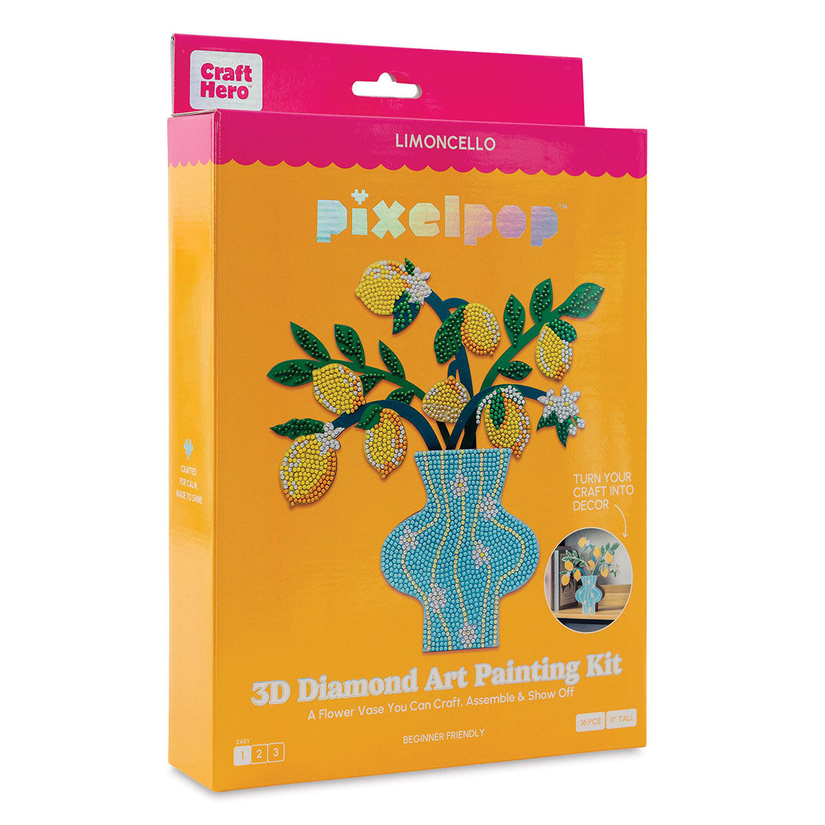 Front of the Craft Hero PixelPop Limoncello 3D Diamond Painting Kit box