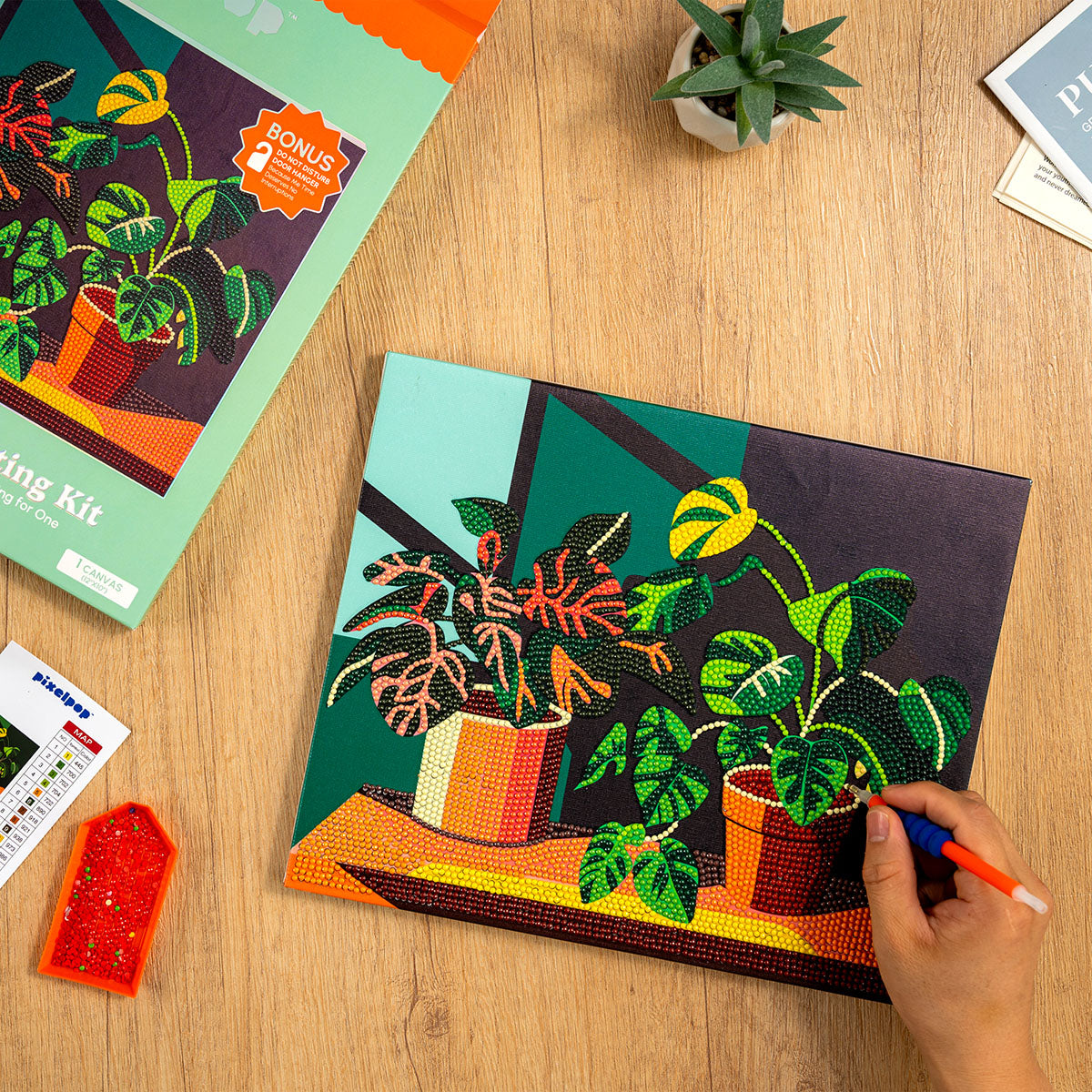 PixelPop Plant Lover Diamond Painting Kit – Happy Up Inc Toys & Games