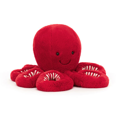 Large red holiday Cranberry Octopus from Jellycat.