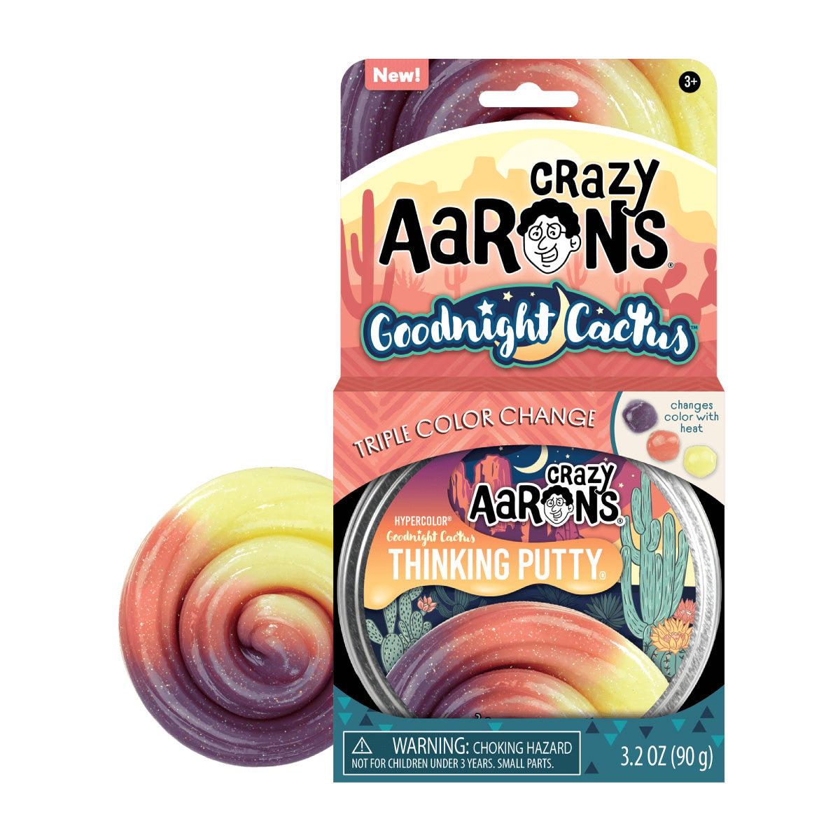 Crazy Aaron's Goodnight Cactus Hypercolor Thinking Putty