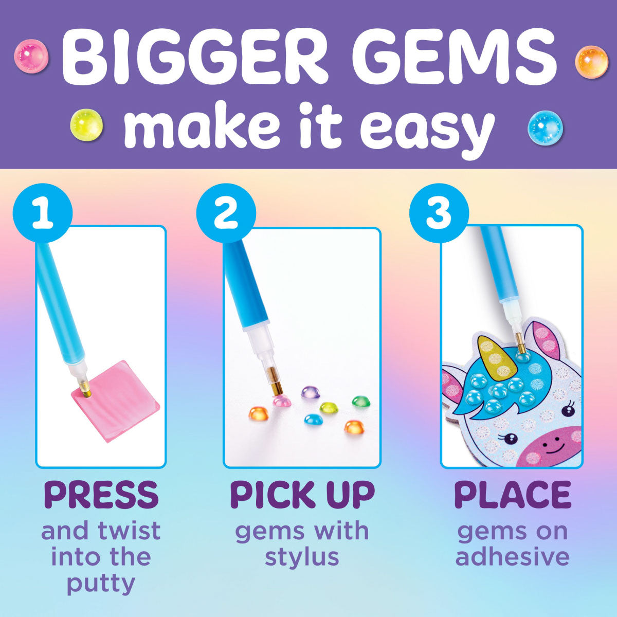 Bubble Gems Backpack Keychains Kit