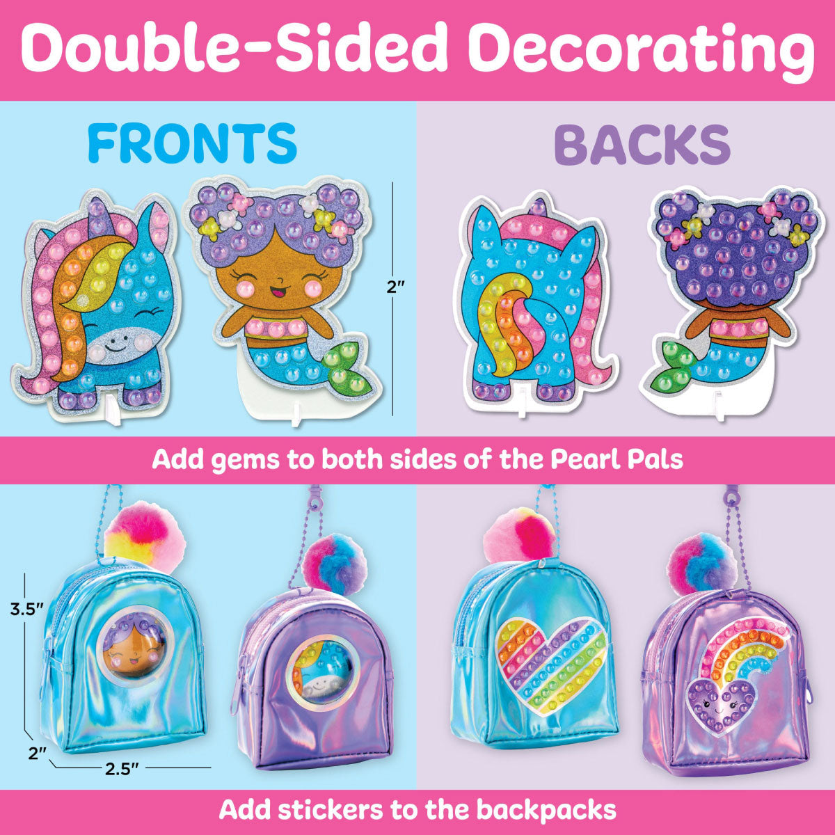 Bubble Gems Backpack Keychains Kit