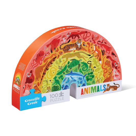 Crocodile Creek Animals Rainbow Jigsaw Puzzle - 100 Pieces