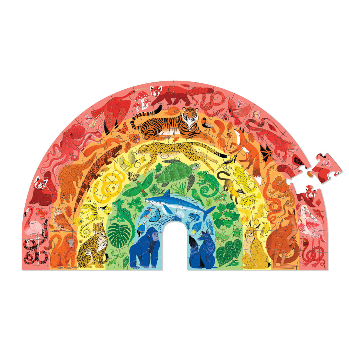 Crocodile Creek Animals Rainbow Jigsaw Puzzle - 100 Pieces