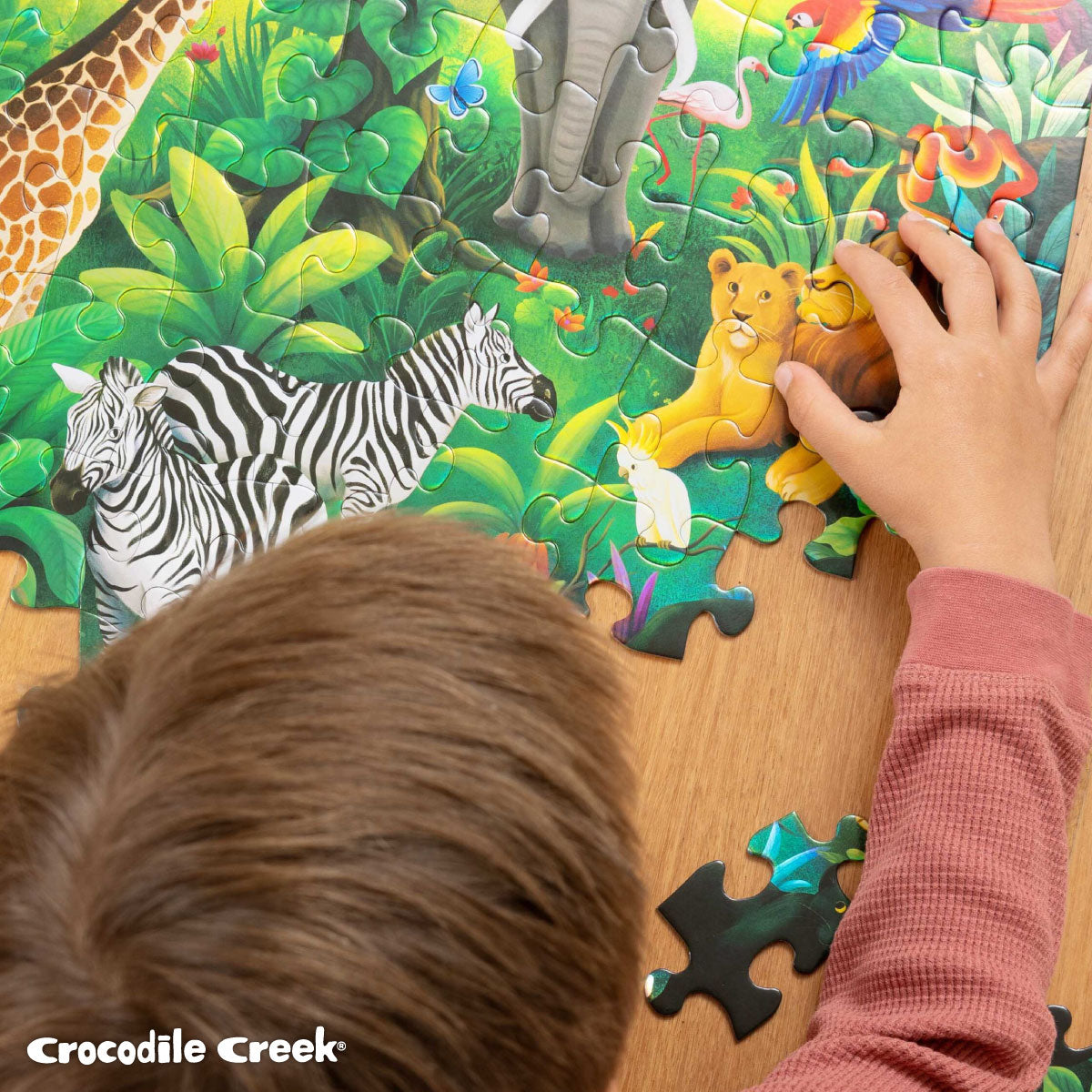 Crocodile Creek Holographic Jungle Paradise 100pc Puzzle