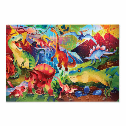 Crocodile Creek Holographic Puzzle - Dinosaur World - 100 Pieces