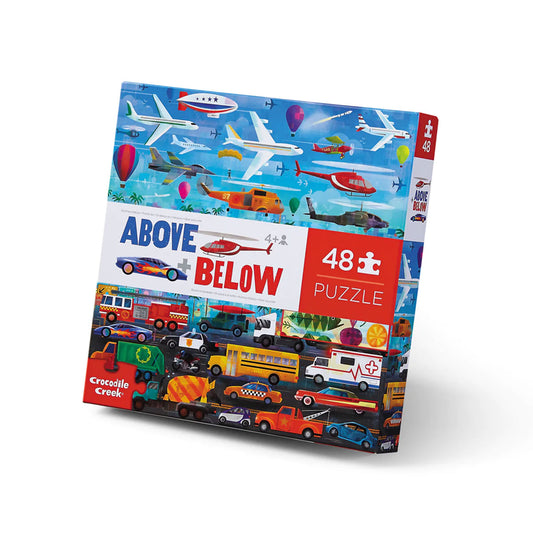 Crocodile Creek Above + Below Things That Go 48pc Puzzle