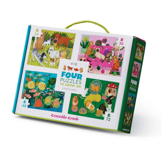 Crocodile Creak Four Puzzles to Grow On Playful Pets