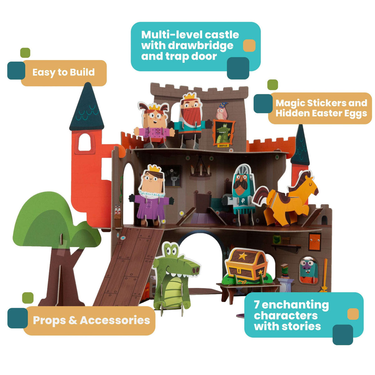 Curious kingdom castle learning playset with AR-enhanced features by Playper.