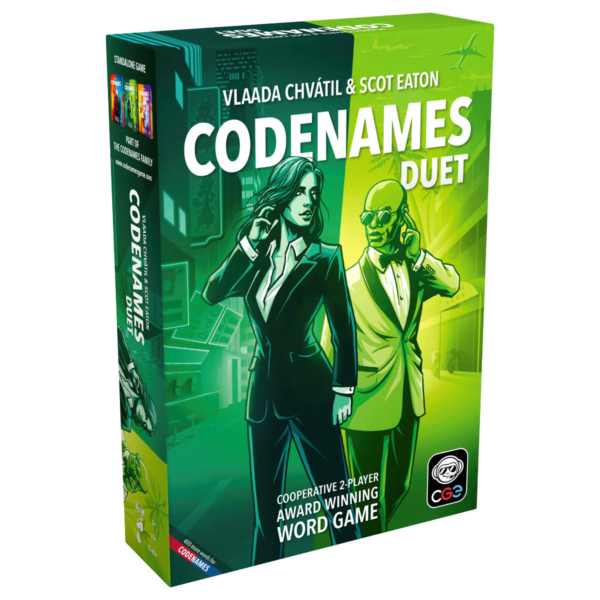 Codenames Duet head-to-head deduction game for two players from Czech Games